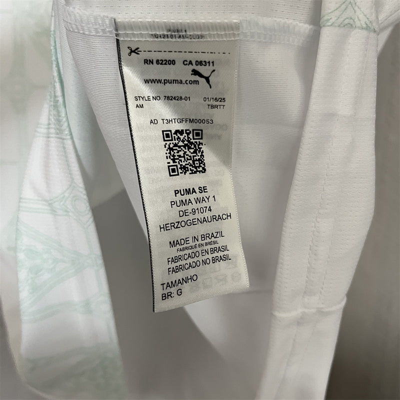 Pronta entrega-25-26 Camisa Torcedor Palmeiras visitante