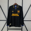 Retro 93-95 Manchester United visitante manga longa