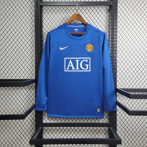 Retro 08-09 Manchester United mandante manga longa