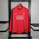 Retro 07-08 Manchester United Home manga longa