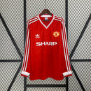Retro 86-88 Manchester United mandante manga longa