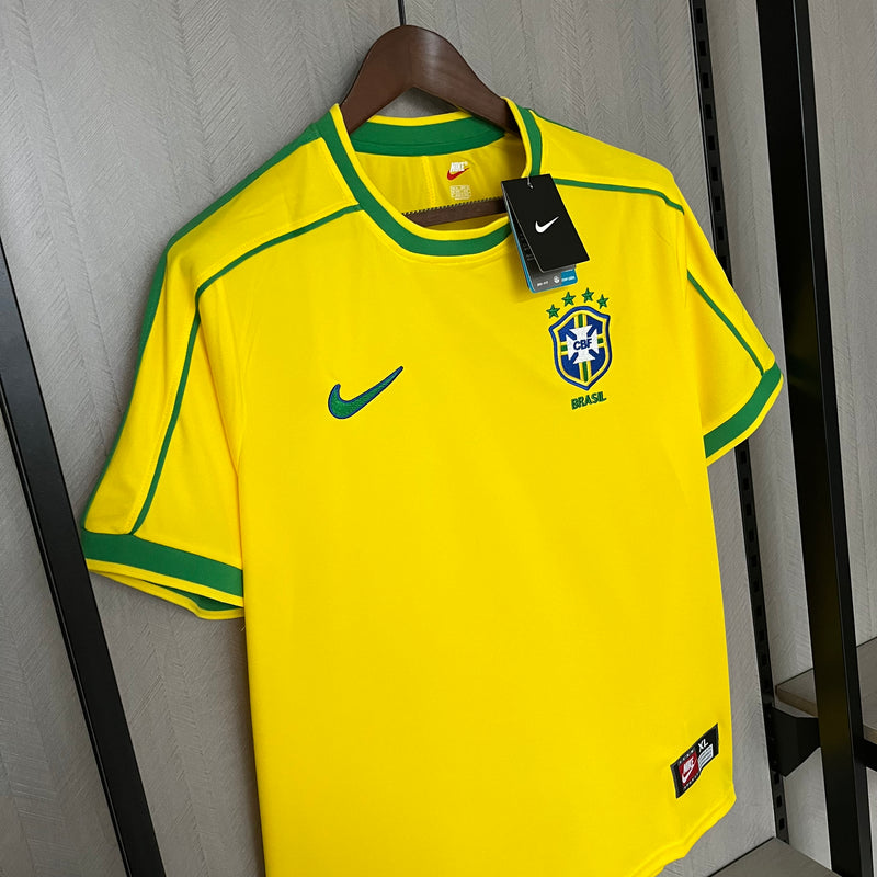 98-Camisa Retrô Brasil nome e numero Ronaldo