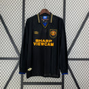 Retro 93-95 Manchester United visitante manga longa