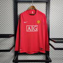 Retro 07-08 Manchester United Home manga longa
