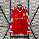 Retro 86-88 Manchester United mandante manga longa