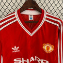 Retro 86-88 Manchester United mandante manga longa