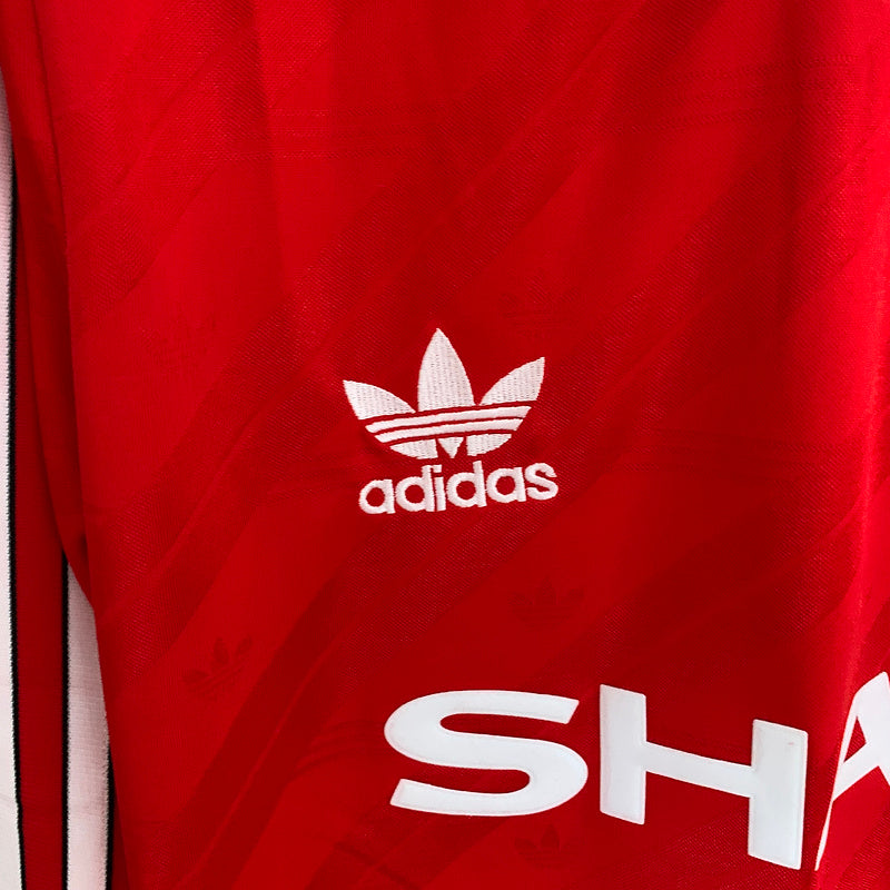 Retro 86-88 Manchester United mandante manga longa