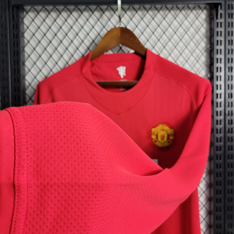 Retro 07-08 Manchester United Home manga longa